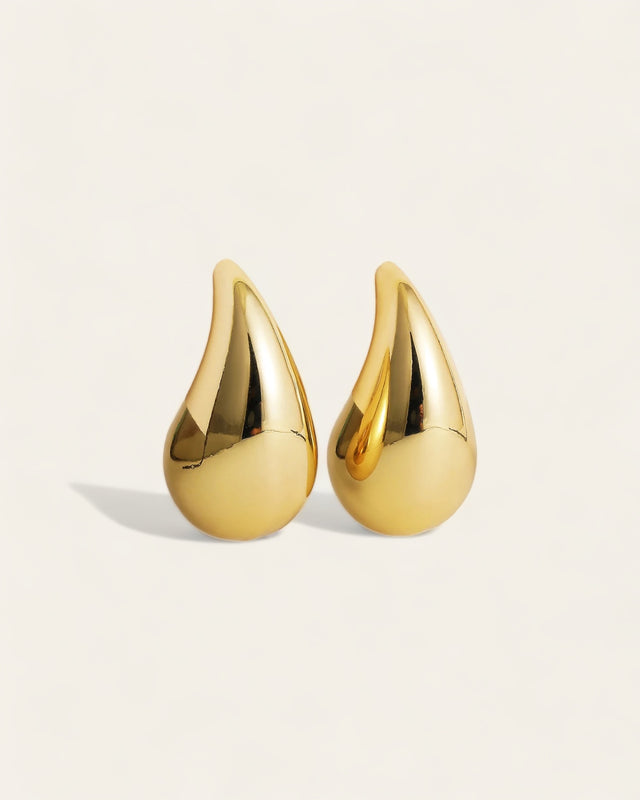 Boucles d'Oreilles Dorées - Design Scintillant - Ajustable