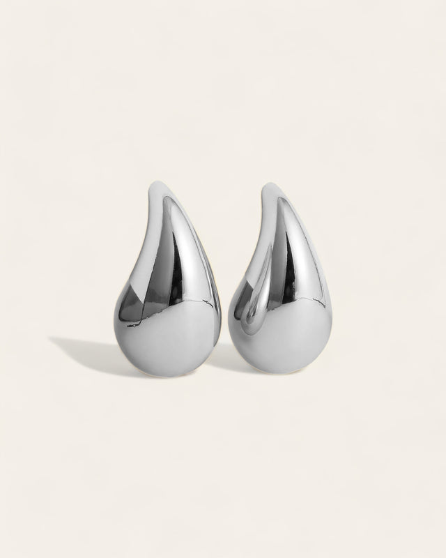 Boucles d'Oreilles Argentées - Design Scintillant - Ajustable