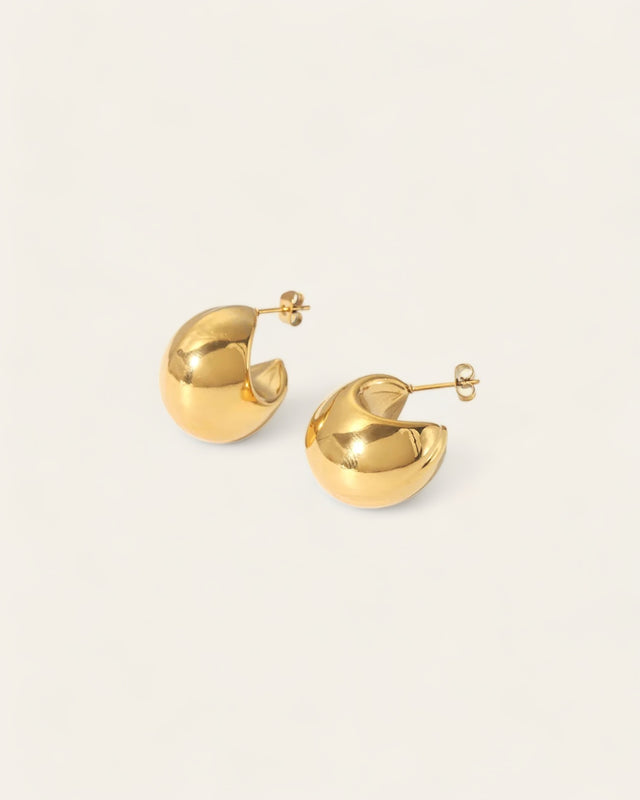 Boucles d'Oreilles Dorées - Design Élégant - Ajustable