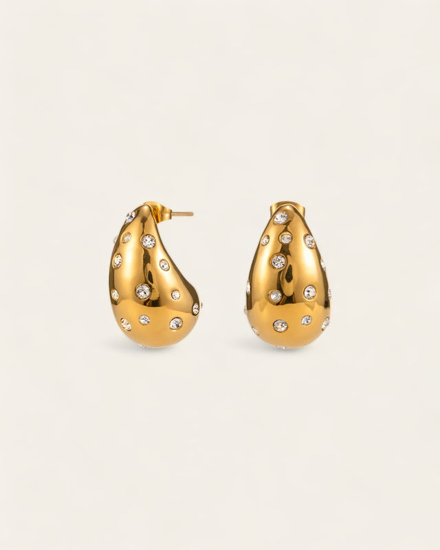 Boucles d'Oreilles Scintillantes - Design Élégant - Ajustable