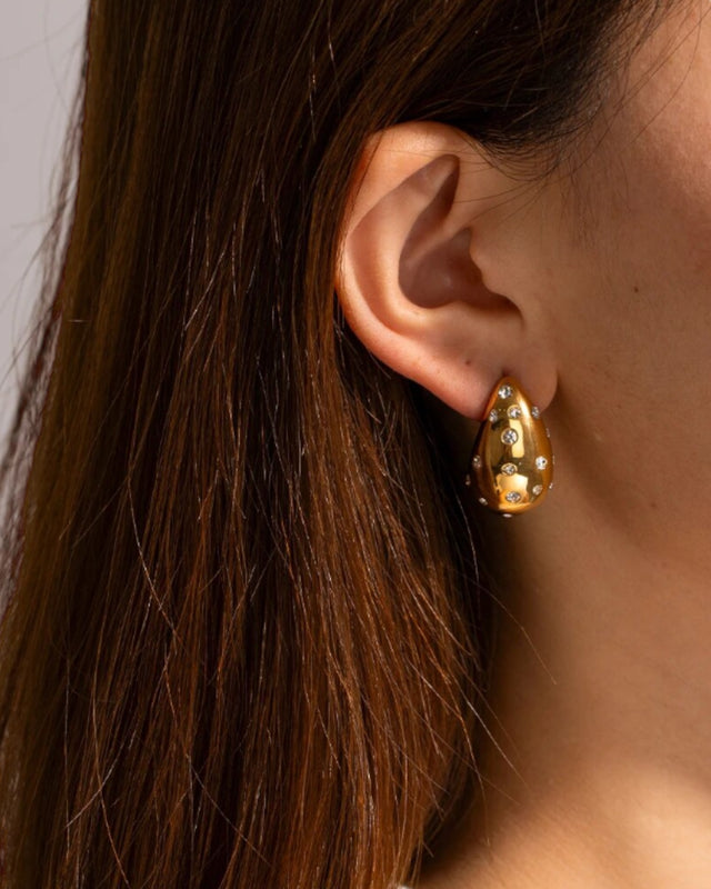 Boucles d'Oreilles Scintillantes - Design Élégant - Ajustable