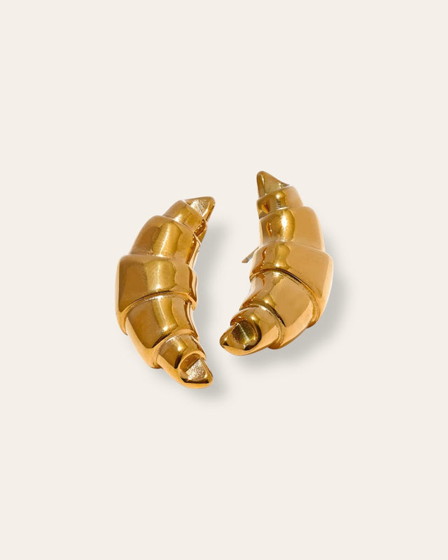 Boucles D'Oreilles LUNE FEUILLETÉE (DORÉ)