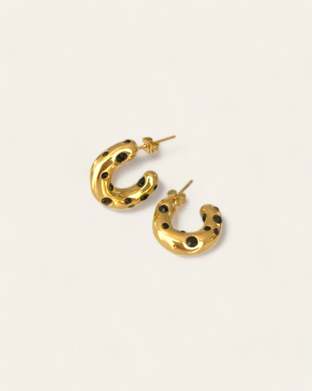 Boucles d'Oreilles DAISY (Noir)