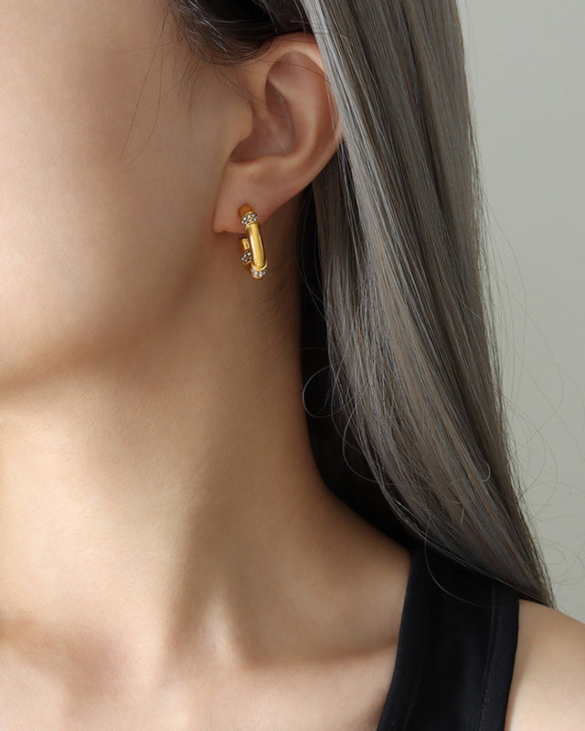 Boucles d'Oreilles Élégantes - Design Céleste - Ajustable
