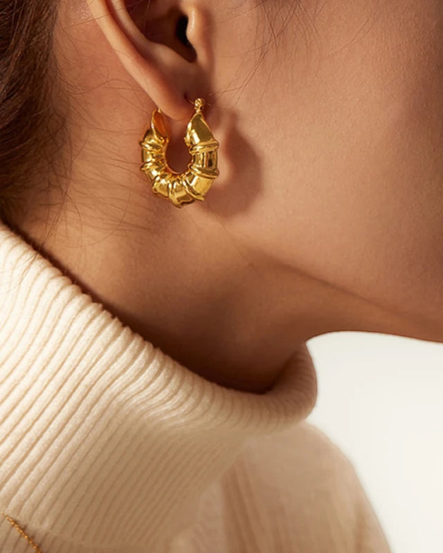 Boucles d'Oreilles Stylées - Design Tendance - Ajustable